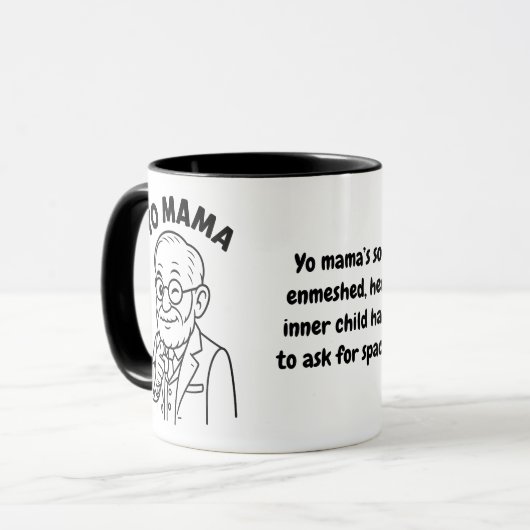 Yo Mama Therapy Joke Mug – Inner Child Enmeshment  Mok (Voorkant links)