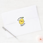 Yo Mijn Belangrijkste Knijp Grappige Citroen Pun Ronde Sticker (Envelop)