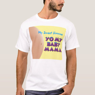 YO MY BABY MAMA - T-shirt voor de papa (geel)