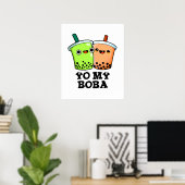 Yo My Boba Funny Boba Tea Pun Poster (Thuiskantoor)