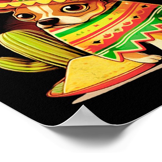 Yo Quiero Taco Chihuahua Dog Funny Bell Poster (Hoek)
