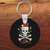Yo S Ho Rate Boat Cruise Xmas Skull Crossbones Chr Sleutelhanger (Voorkant)
