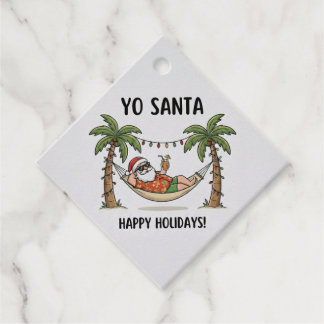 Yo Santa Grappige Zomer Kerst Gelukkige Feestdagen Bedankjes Labels