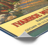 YO-SEMI-TE-etiket van fruitkratten Poster (Hoek)