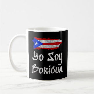 Yo Soy Boricua Cadeau Eiland van Puerto Rico Vlag  Koffiemok