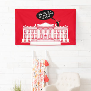 YO TRUMP - WHITEHOUSE MAGA-Banner opnieuw Spandoek