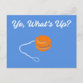 Yo What's Up Retro Yo-Yo Graphic Briefkaart (Voorkant)