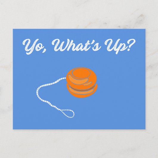 Yo What's Up Retro Yo-Yo Graphic Briefkaart (Voorkant)