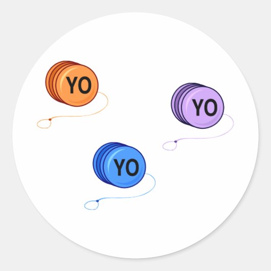 Yo Yo Yo Ronde Sticker (Voorkant)