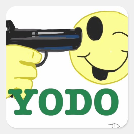 YODO VIERKANTE STICKER (Voorkant)