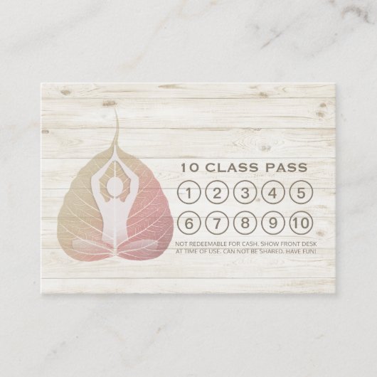 Yoga 10 Class Pass Loyalty Appointment Bodhi Leaf (Voorkant)
