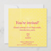Yoga 1 - Carte, Invitation (Dos)