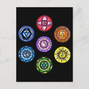 Yoga - 7 Chakras Energy Briefkaart
