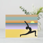 Yoga À La Plage Invitations Personnalisées (Debout devant)