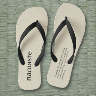 Yoga Accessoire Moderne Beige Namaste Meditatie Teenslippers