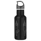 Yoga Arbre Pose Plan Bouteille d'eau personnalisée (Dos)