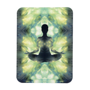 Yoga Asana in Vertaald Agate Magneet