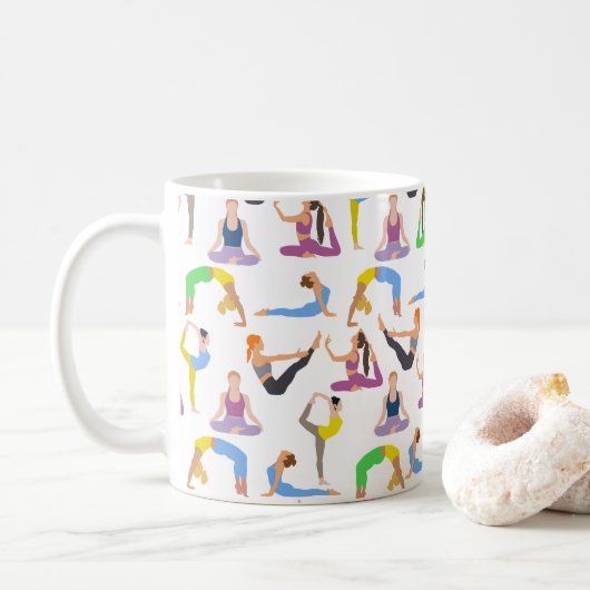 Yoga Asanas Tea Mug (Avec donut)