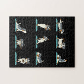 Yoga Australian Shepherd Dog Funny Jig Saw Puzzle (Horizontal)