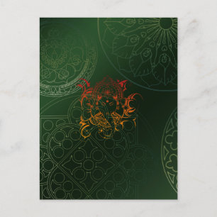 Yoga Azië van Mandala van de Olifant van Ganesh de Briefkaart