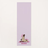 Yoga Badass Workout Kitty Cat Custom Name Yoga Mat (Voorkant)