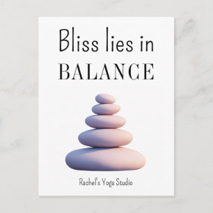 Yoga Balans Geluksquote Inspirerend Briefkaart