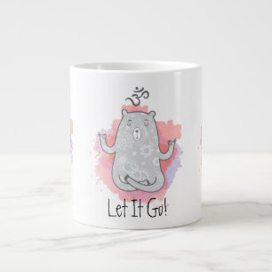 Yoga Bear Laat het los Extra Grote Beker