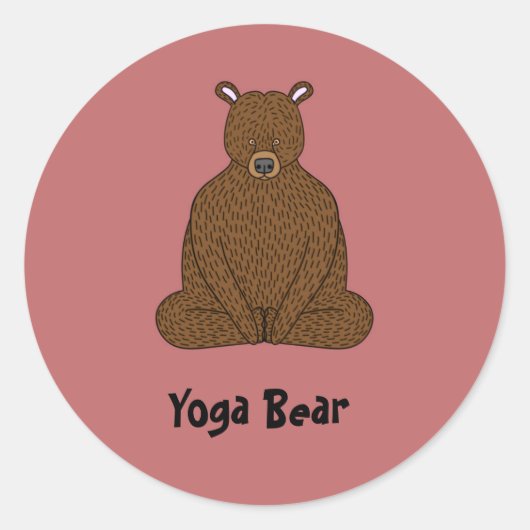 "Yoga Beer" Round Sticker (Voorkant)