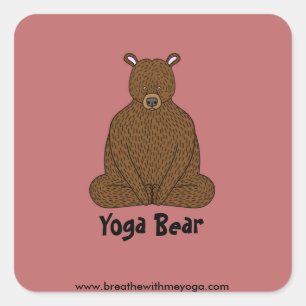 "Yoga Beer" Vierkante Sticker