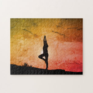 YOGA BIJ ZONSONDERGANG LEGPUZZEL