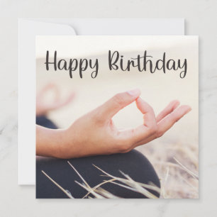 Yoga Birthday Kaart voor Meditation Lover