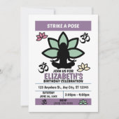 Yoga Birthday Party Invitation (Devant)