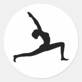 Yoga Black Silhouette Femme Possédant Stickers Ron (Devant)