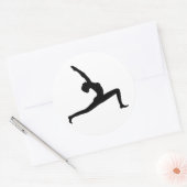 Yoga Black Silhouette Femme Possédant Stickers Ron (Enveloppe)
