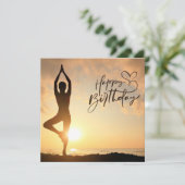 Yoga Bonne carte d'anniversaire (Debout devant)