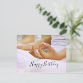 Yoga Bonne carte d'anniversaire Plier l'index (Debout devant)