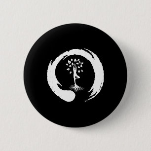 Yoga Boom Des Levens Yin Yang Meditatie Ronde Button 5,7 Cm