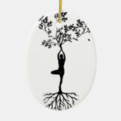 Yoga/boom keramisch ornament (Voorkant)