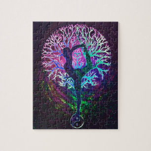 Yoga Boom Vredes Regenboog Legpuzzel