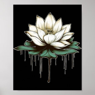 Yoga Botanische Lotus Spiritueel Poster
