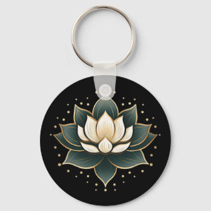 Yoga Botanische Lotus Spirituele Yoga Liefhebber Sleutelhanger