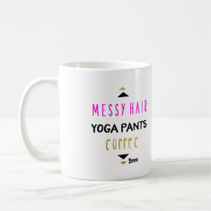 Yoga Broek met Rommelige Haren Gepersonaliseerde C Koffiemok