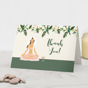 Yoga Bruid Mimosa Vrijgezellenfeest dank u Bedankkaart