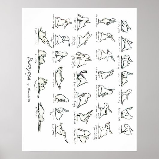 Yoga Bunny Poster (Voorkant)