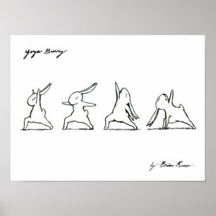 Yoga Bunny Poster