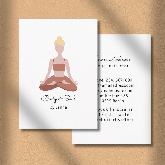  Yoga Business Card Visitenkarte Visitekaartje