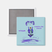 YOGA, ça me rend sain ! aimant (Recto/Verso)