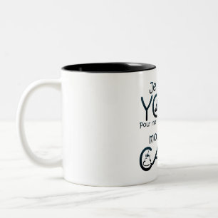 yoga caca legere humour drole cita tweekleurige koffiemok