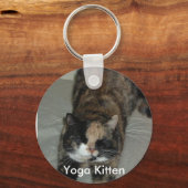 Yoga Calico Kitty Cat Sleutelhanger (Voorkant)