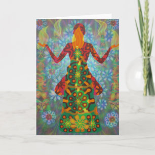 yoga candle digital - 2012 as greeting card kaart